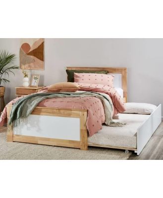 Coco Hardwood Kids King Single Bed with Trundle