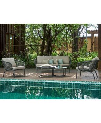 Eagle 3PCE Recycled Wicker Outdoor Lounge Set