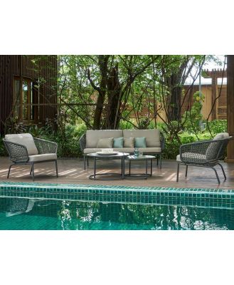 Eagle 5PCE Recycled Wicker Outdoor Lounge Set