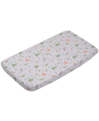 4Baby Bassinet Fitted Sheet Hobby Hens/Grey 2 Pack