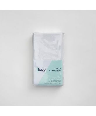 4Baby Cradle Fitted Sheet New White 2 Pack