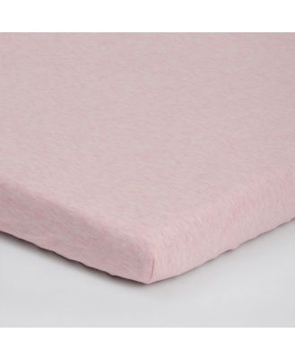 4Baby Jersey Bassinet Fitted Sheet Pink Marle 2 Pack