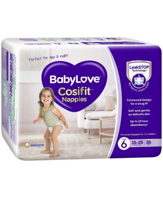 Babylove Nappies Junior Size 6 Bulk 26 Pack