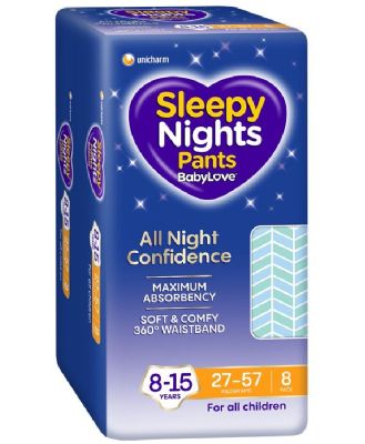 Babylove Sleepy Nights Overnight Pants Sizes 8-15 Years