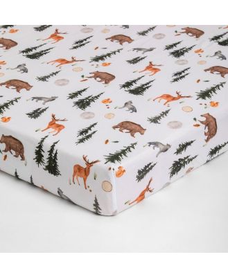 Bilbi Bamboo Cot Fitted Sheet Forest