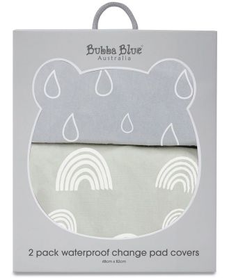 Bubba Blue Nordic 2 Pack Change Pad Cover Grey/Sand