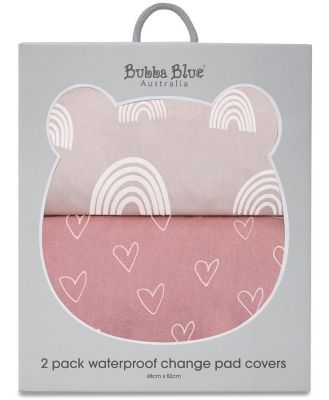 Bubba Blue Nordic 2 Pack Change Pad Cover Pink/Rose