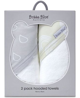 Bubba Blue Nordic 2 Pack Hooded Towel Grey/Sand