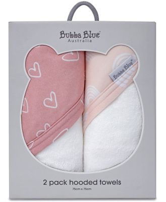 Bubba Blue Nordic 2 Pack Hooded Towel Pink/Rose