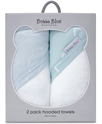 Bubba Blue Nordic 2 Pack Hooded Towel Sky/Mint