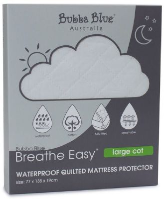 Bubba Blue Quilted Mattress Protector Cot