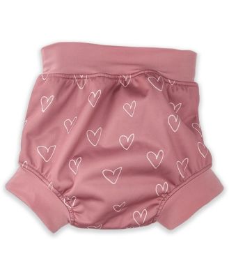 Bubba Blue Swim Nappy Medium Berry Hearts