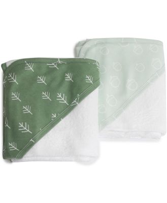 Bubba Nordic 2 Pack Hooded Towel Avocado/Forest