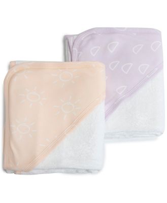 Bubba Nordic 2 Pack Hooded Towel Peach/Lilac
