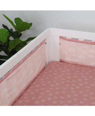 Bubba Nordic Breathe Easy Cot Liner Berry/Rose