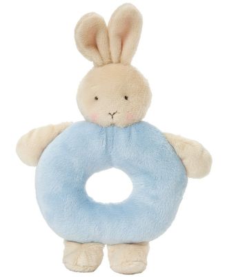 Bunnies By The Bay Ring Rattle - Blue Bunny