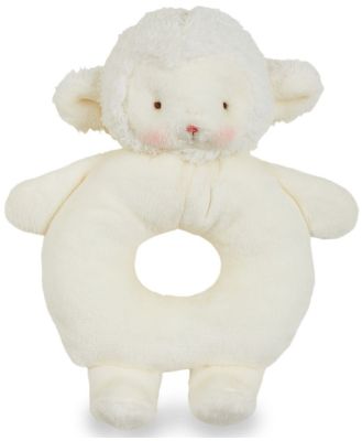 Bunnies By The Bay Ring Rattle - Kiddo Lamb White