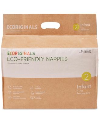 Ecoriginals Infant Nappies - Size 2 - 28 Pack