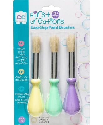 First Creations Easi-Grip Paint Brushes Set Of 3
