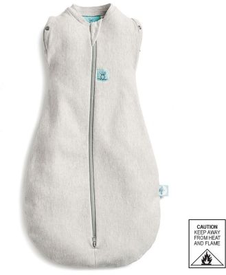 Ergopouch Organic Cotton Cocoon Swaddle Bag 1.0 Tog Grey Marle 0-3 Months