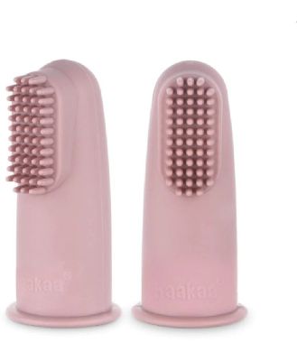 Haakaa Textured Silicone Finger Toothbrush - Blush