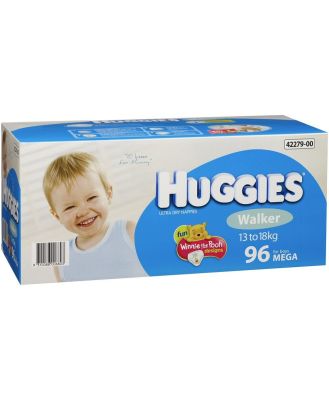 Huggies Nappies Walker Boy Mega Size 5 - 96 Pack