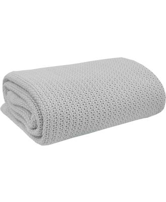 Living Textiles Organic Cell Blanket Bassinet/Cradle Grey