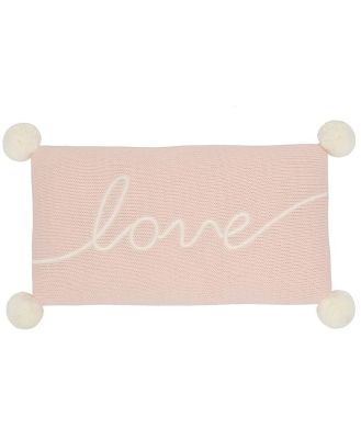 Lolli Living Meadow Knit Cushion Love Blush