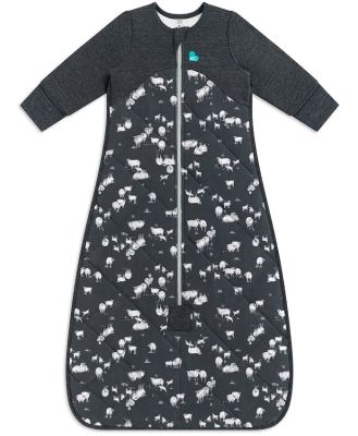 Love To Dream Sleep Bag Cotton & Merino Wool 3.5 Tog Charcoal Size 18-36 Months