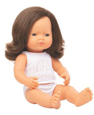 Miniland Doll 38Cm Caucasian Brunette Girl