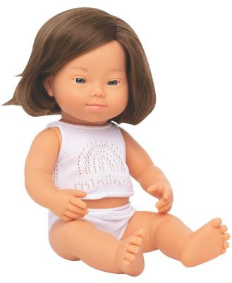 Miniland Doll 38Cm Caucasian Girl With Down Syndrome
