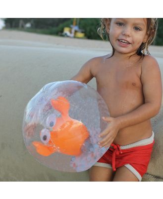 Sunny Life Inflatable 3D Beach Ball Sonny The Sea Creature Neon Orange