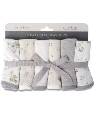 The Little Linen Co Towelling Wash Cloth Cheeky Koala 6 Pack