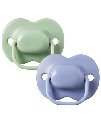 Tommee Tippee Cherry Shaped Latex Soother - 18-36 Months - 2 Pack- Sage & Blue