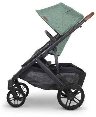 Uppababy Vista V2 Stroller - Green Mélange/Carbon/Saddle Leather (Gwen)