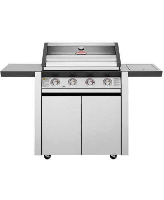 BeefEater 1600 Series 4 Burner BBQ & Trolley with Side Burner - Stainless Steel