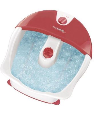 Body Benefits Bubbling Hydro Foot Spa with Deluxe 2-in-1 Foot Brush