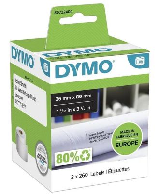 DYMO LABELWRITER LARGE ADDRESS LABELS 36MM X 89MM WHITE