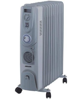Heller 11 Fin Oil Column Heater with Timer and Fan Assist