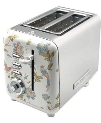 Laura Ashley Elvenden 2 Slice Toaster - White/Silver