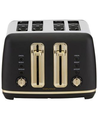 Morphy Richards Ascend Soft Gold 4 Slice Toaster - Black