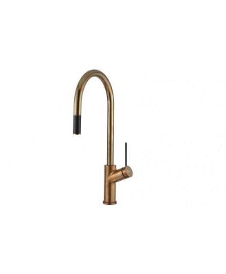 Oliveri Vilo Pull Out Mixer Tap - Natural Brass