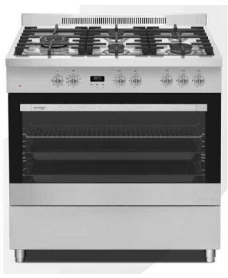 Omega 90cm Duel Fuel Freestanding Cooker - Stainless Steel