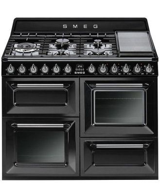 Smeg Victoria 110cm Dual Fuel Freestanding Cooker - Black