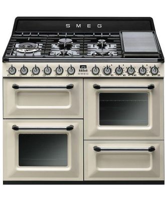 Smeg Victoria 110cm Dual Fuel Freestanding Cooker - Cream