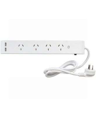 Techbrands 4 Way Powerboard with 4x USB Ports