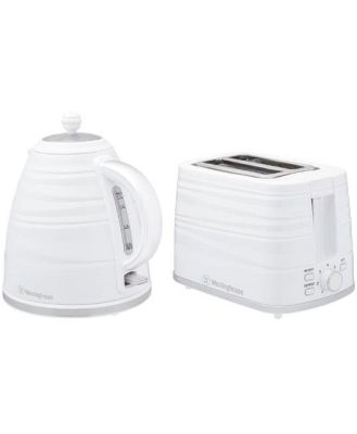Westinghouse Kettle & Toaster Pack - White Stripe