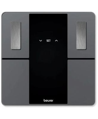 Beurer Bluetooth Glass Body Fat Scale: Super Black Edition BF500