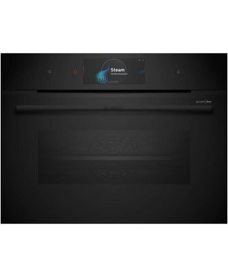 Bosch Series 8 Built-in compact oven with steam function 60 x 45 cm Black CSG958DB1