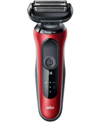 Braun Series 6 Wet & Dry shaver with travel case, red 61-R1000S